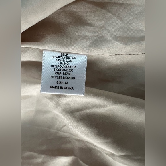 MABLE Checkered Beige and White Dress, size M. - Picture 6 of 10